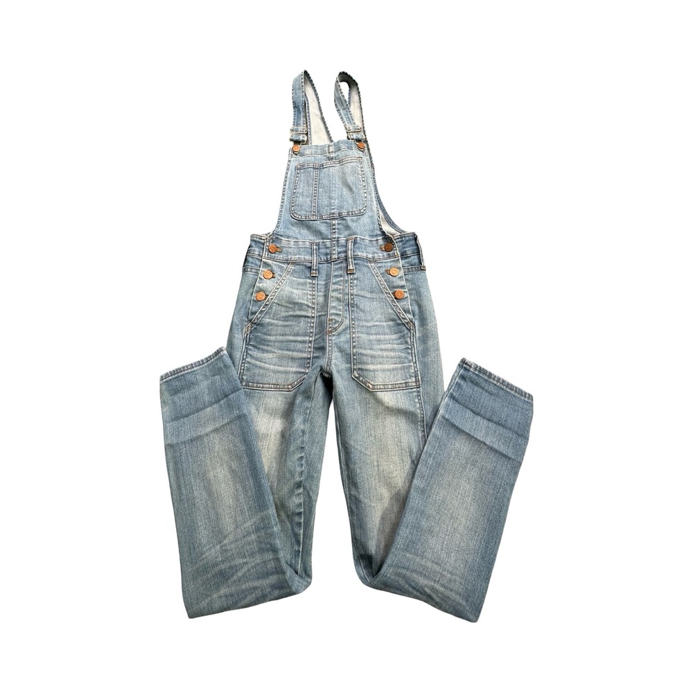 Madewell Denim Overalls Womens XXS Light Wash F1631 Cotton Blend Boho